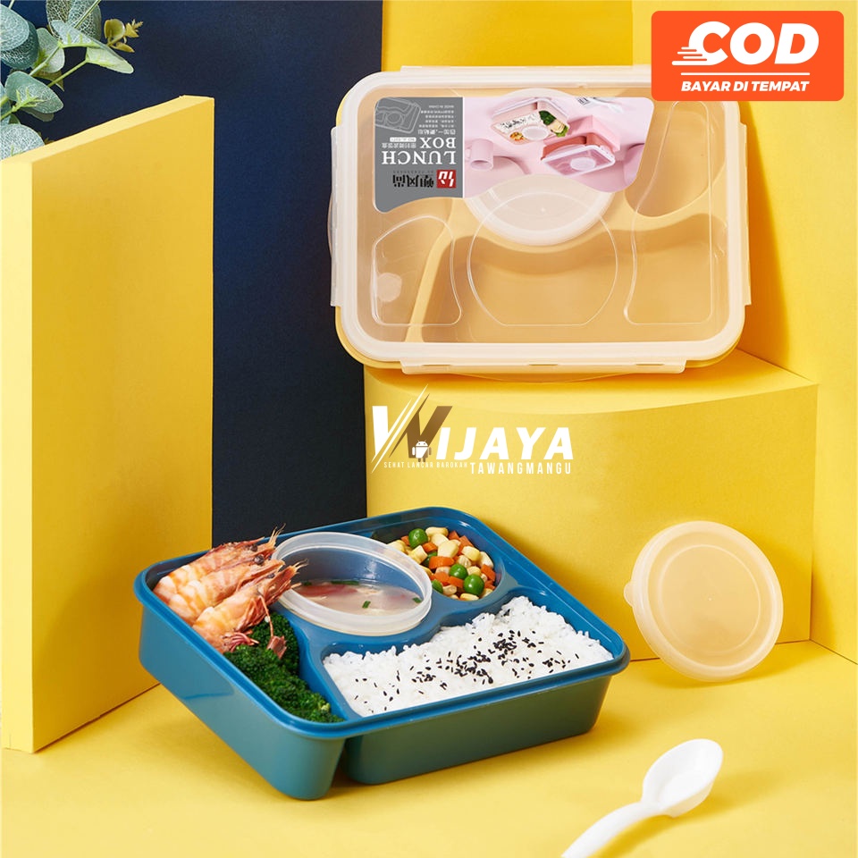 Tempat Makan Anak Lucu 4 Sekat Lunch box Kotak Makan