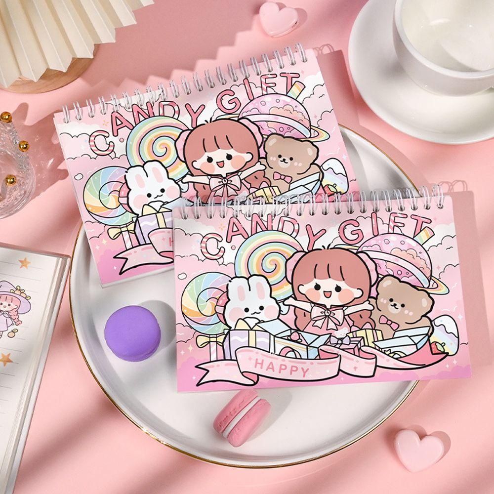 Mxbeauty Alat Tulis Stiker DIY Perekat Diri Dekoratif Stiker Tangan Akun Album Foto Hadiah Siswa Gadis Kartun Stiker