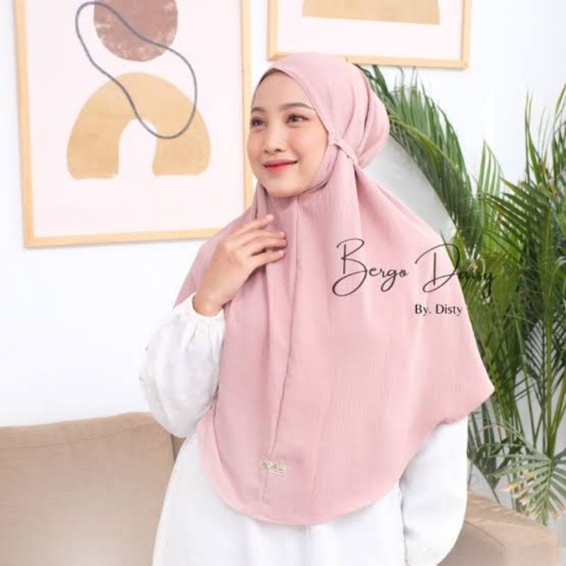 bergo hijab instan tali maryam crinckle air flow