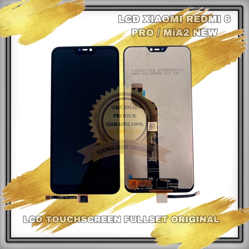 Lcd Touchscreen Xiaomi Redmi 6 Pro / MIA2 LITE Black Fullset Original New