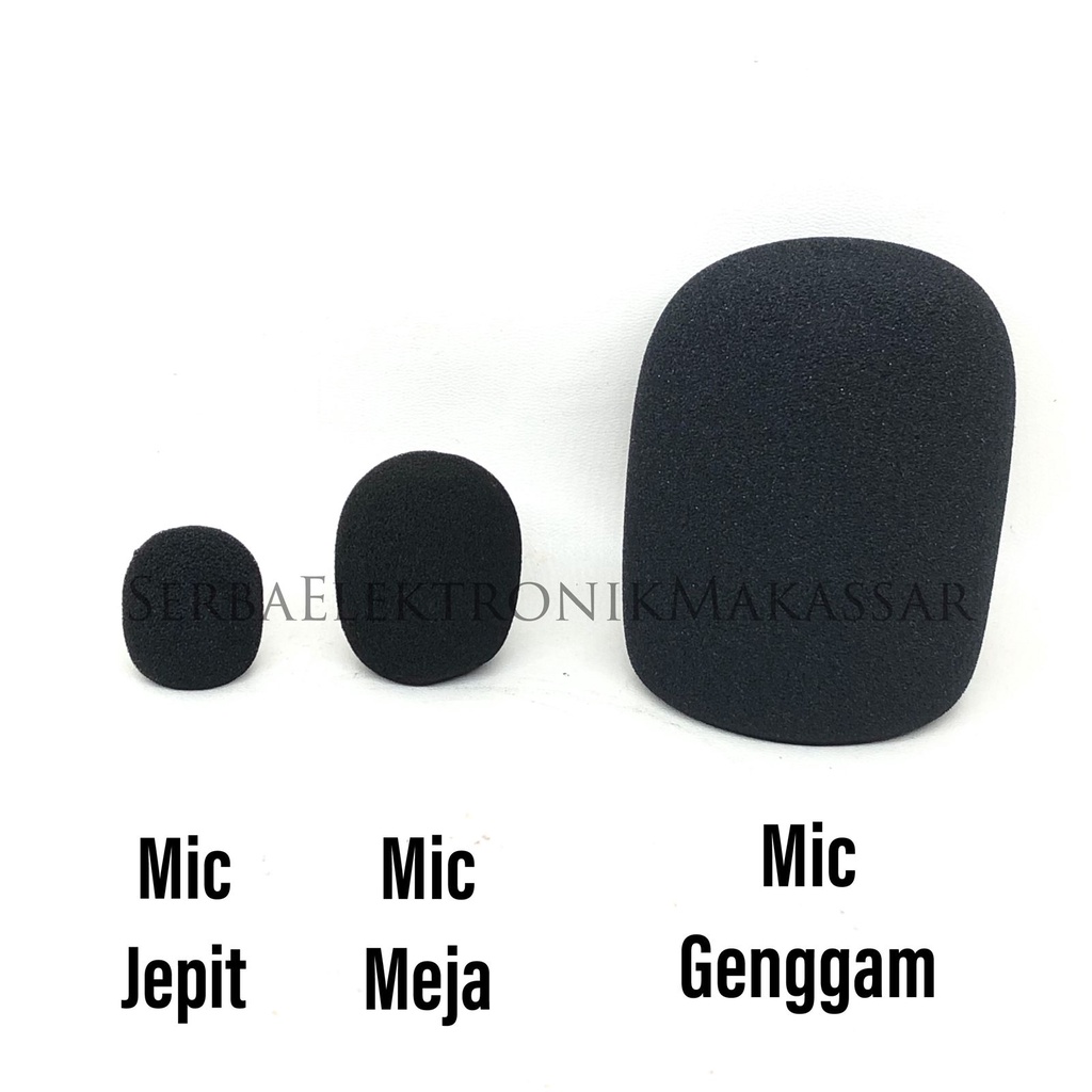 Sponge Mic Meja Jepit Busa Microphone Kecil Mini