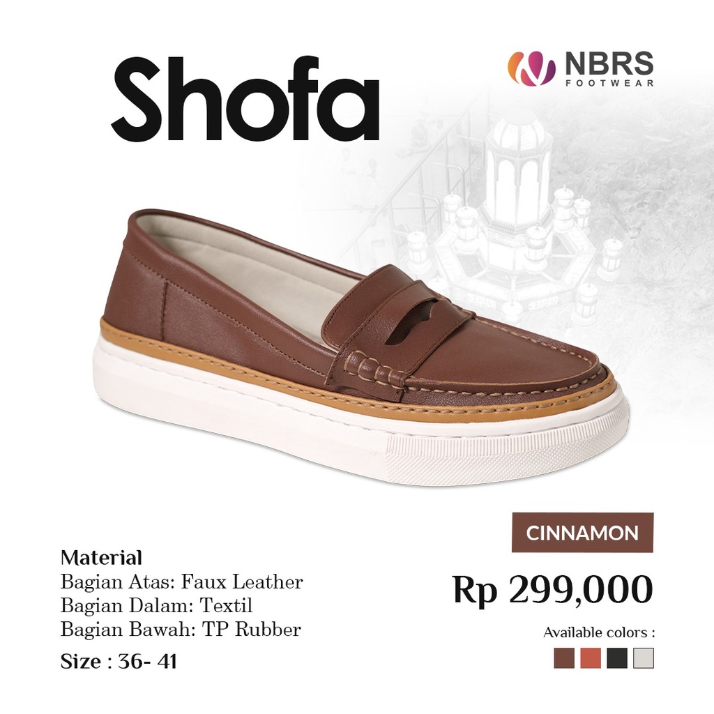 NBRS Footwear Shofa Bahan Tekstil Sepatu Slip On Wanita Casual Outfit by NBRS bisa COD