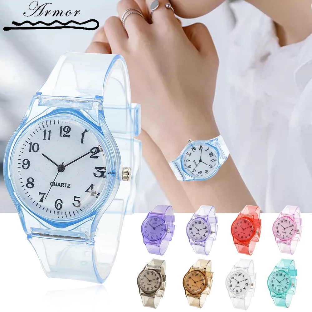 Jam Tangan jt20 Termurah Rubber Angka Rubber Candy Karet Jam Tangan Unisex Murah B3 TMALL88