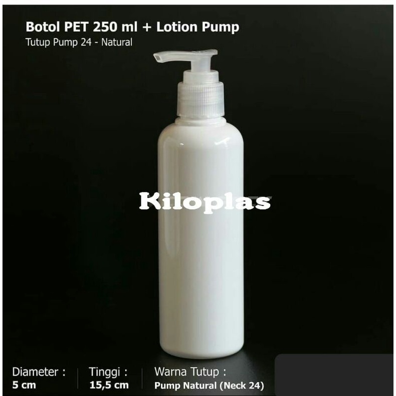 BOTOL PUMP PUTIH 250 ml / BOTOL SABUN CAIR