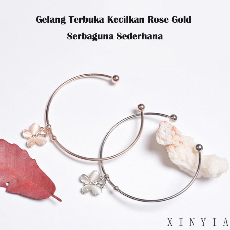 Gelang Model Terbuka Desain Kupu-Kupu Aksen Zircon Untuk Wanita