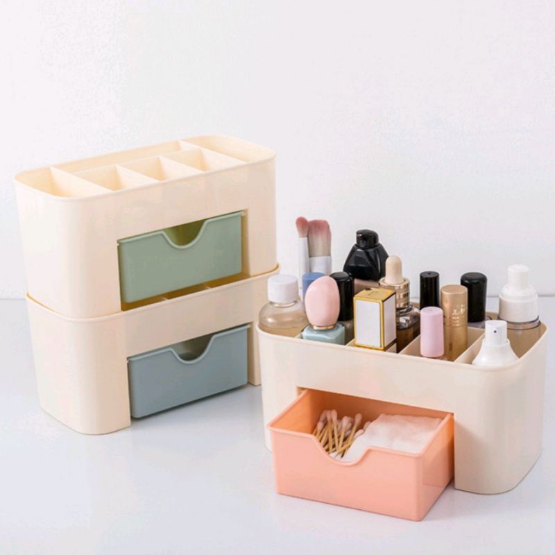 Rak Kosmetik Plastik Mini / Rak Perhiasan Organizer Kosmetik Multifungsi