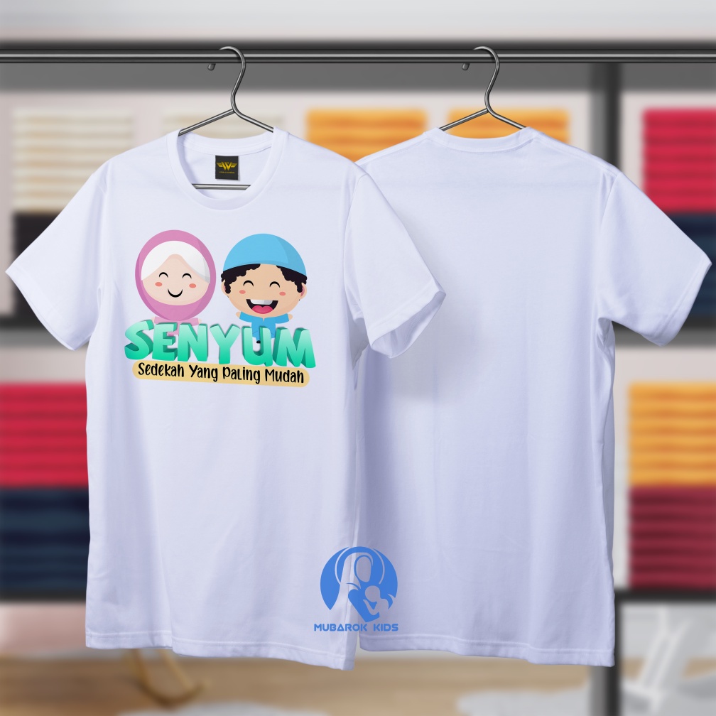 Mubarok Kids - KAOS ANAK MUSLIM SENYUM SEDEKAH YANG PALING MUDAH