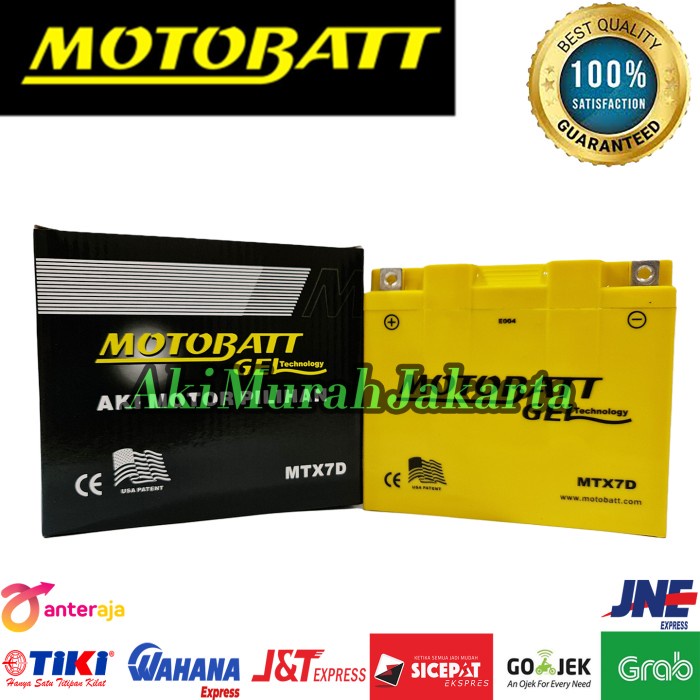 juliutamiseller - Aki Motor Honda Tiger Revo Motobatt MTX7D Aki Gel / Aki Kering