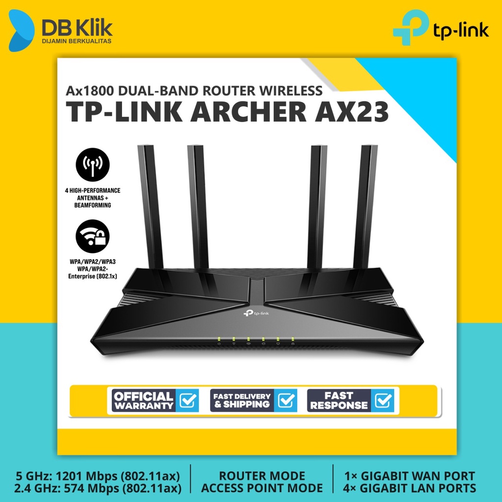 Router Wireless TP-LINK ARCHER AX23 AX1800 Dual-Band Wi-Fi 6 Router