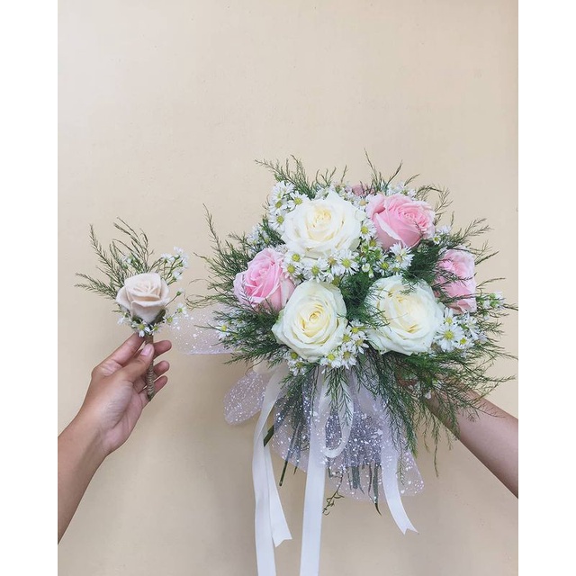 Wedding Hand Bouquet - Buket Pernikahan Bunga Asli Fresh Flower
