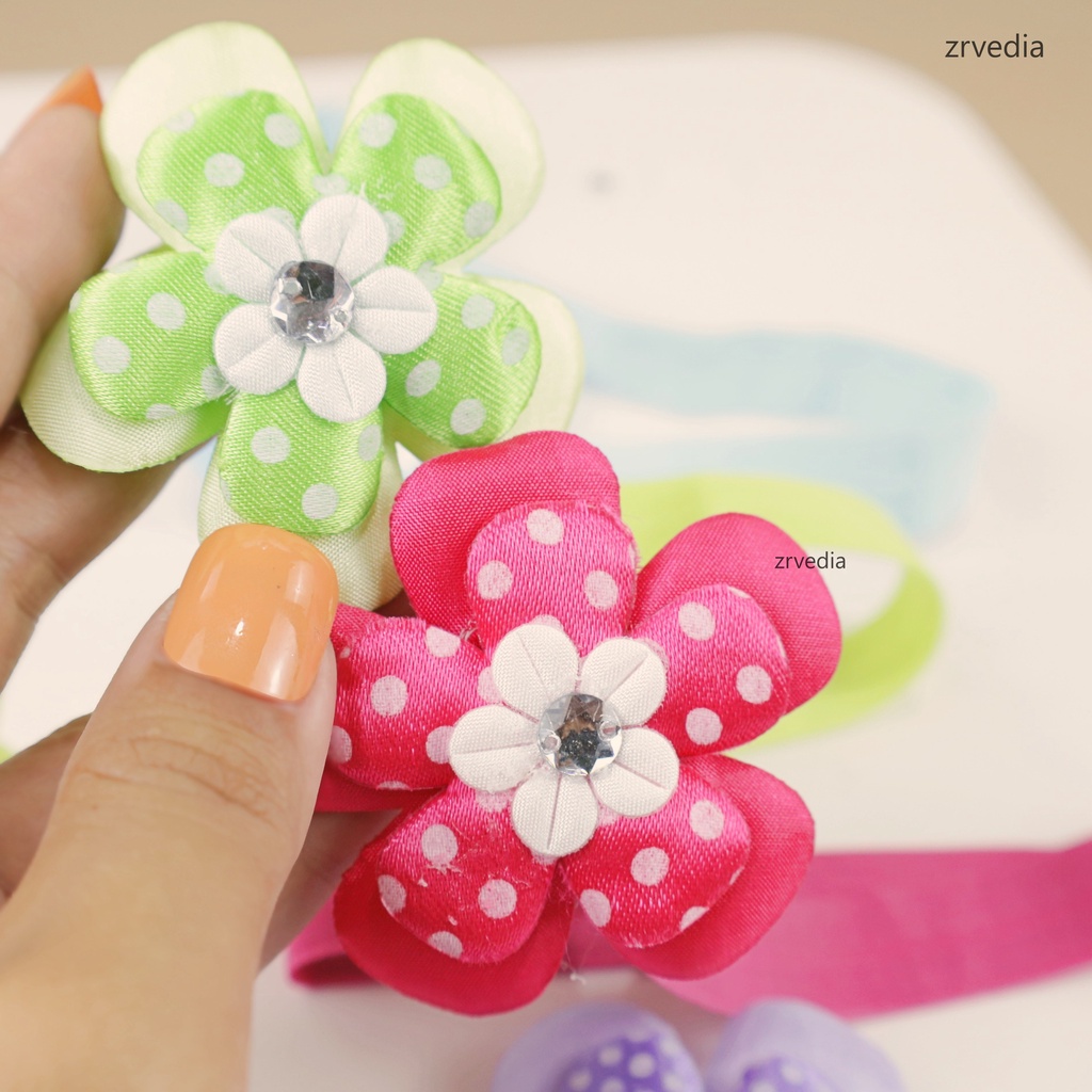 (SATUAN) Bandana Little Flower Bayi Anak Perempuan / Bandana Bunga Aksesoris Rambut Import Bayi Lucu Cewek Polos Bandana Balita Kiosbalitaaprillia