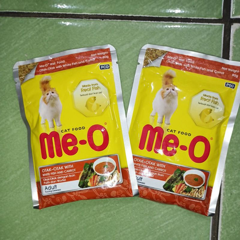 MEO POUCH OTAK-OTAK WHITE FISH AND CARROT 80g/ MEO SACHET / MAKANAN BASAH