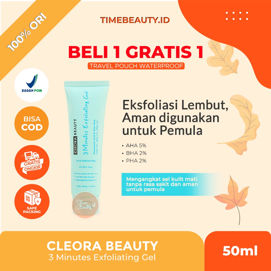 (BISA COD) CLEORA 3 MINUTES EXFOLIATING EXFO GEL Face Peeling Gel Mask Peel Wajah