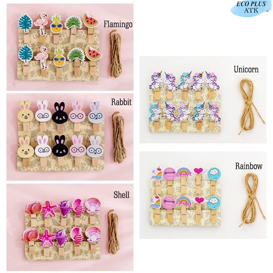 Clip Kayu Penjepit Foto Wooden Clip Photo Character Series Decoration DIY