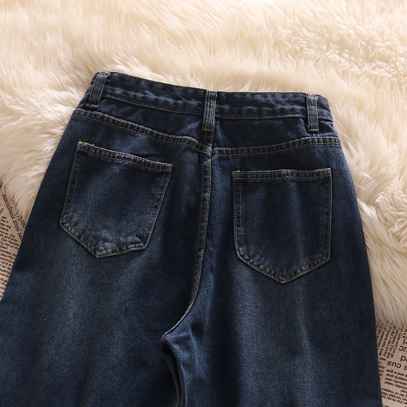 Gaya Terbaru Highwaist Straight Loose Celana Jeans Panjang Wanita Import (realpict)