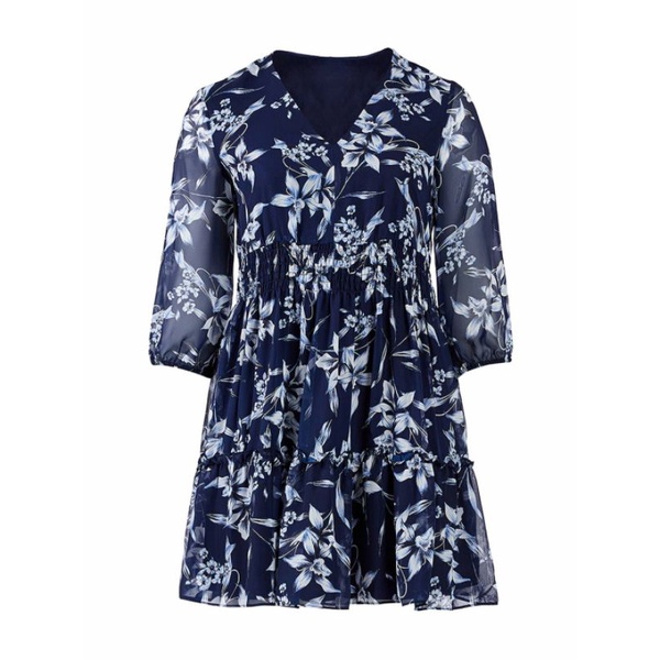 Worthington &amp; Maison v neck floral dress