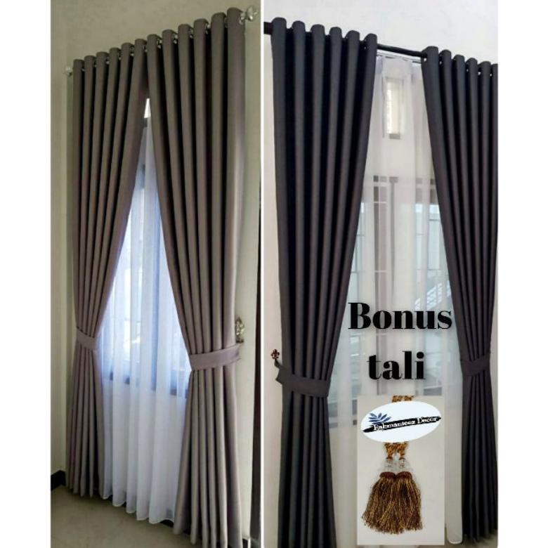 BISA BAYAR DI TEMPAT / GORDEN 100% BLACKOUT TEBAL KAIN IMPORT DAN GLOSSY GORDEN POLOS GORDEN JENDELA