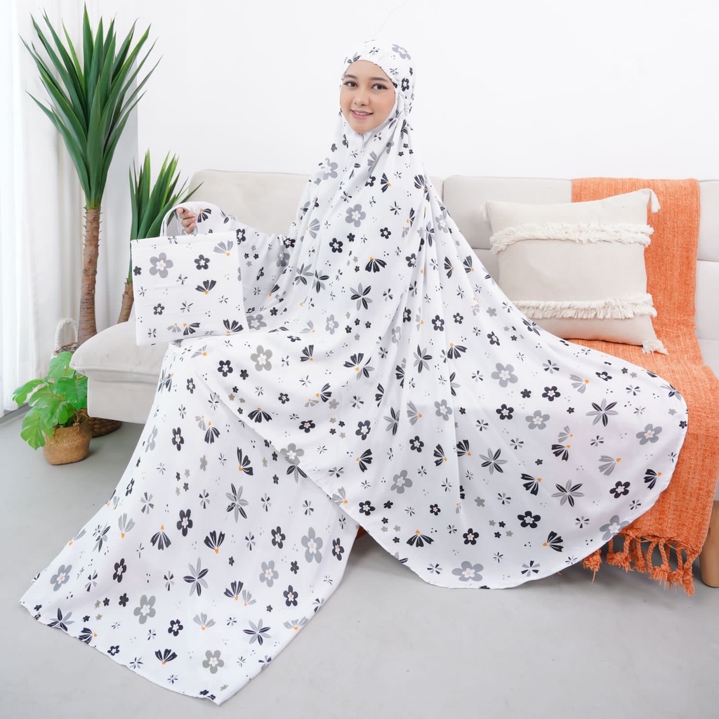 MUKENA RAYON BALI DEWASA TRAVELING / MUKENAH TRAVELING DEWASA MOTIF DAUN PUTIH BUNGA TIE DYE AYESHA ALISHA AMELIA AMARILIS TULIP DAISY JANDA BOLONG FLORAL RINTIK (BUKAN MUKENA MUKENAH TERUSAN) - UKURAN STANDAR