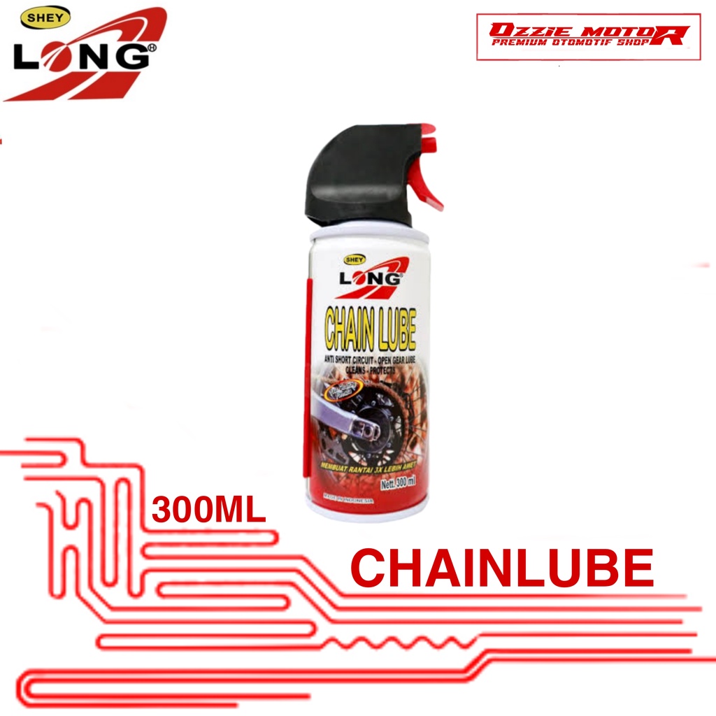 LONG CHAIN LUBE 300ml PELUMAS RANTE PELUMAS RANTAI SEMUA JENIS MOTOR BEBEK SPORT