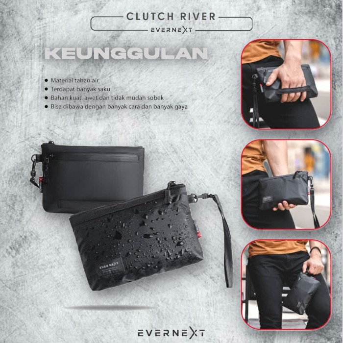 Tas Tangan Pria River Evernext Clutch Waterproof