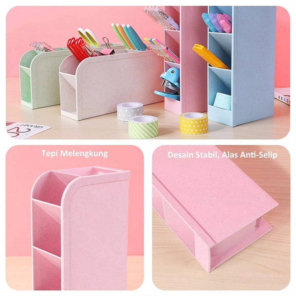 [GROSIR] RAK PENSIL MINI 4 SEKAT RAK LACI PLASTIK 4 SLOT PULPEN SPIDOL DESKTOP DRAWER