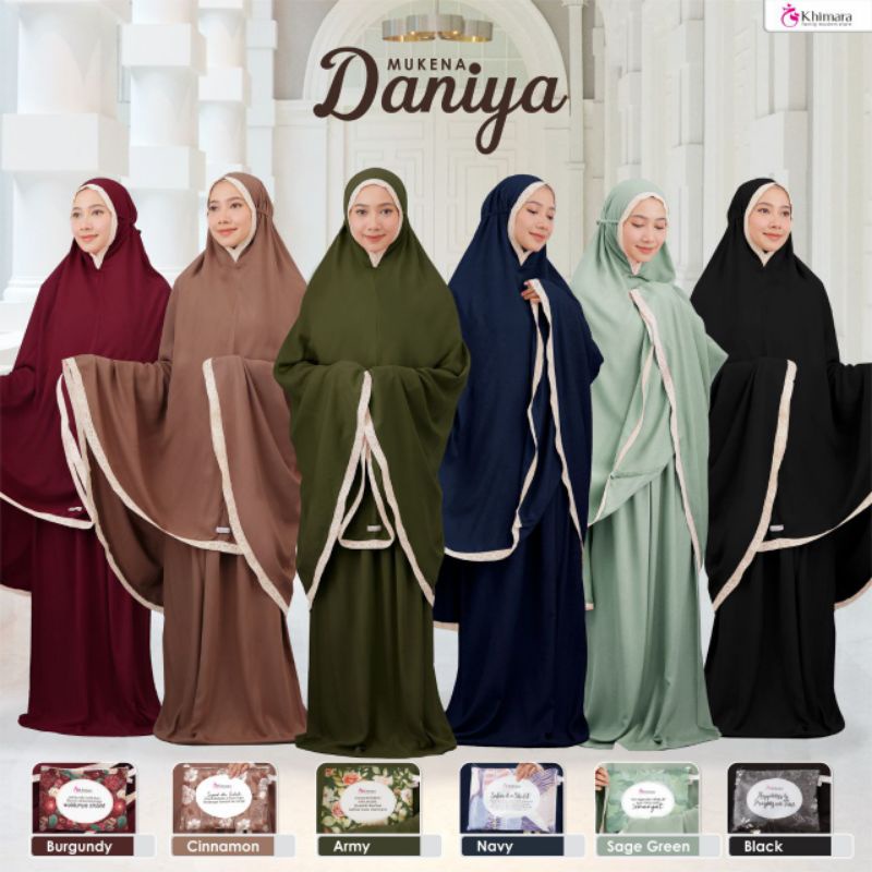 Mukena Daniya by Khimara/mukena katun rayon/mukena polos/mukena rayon polos/mukena dewasa/mukena ray