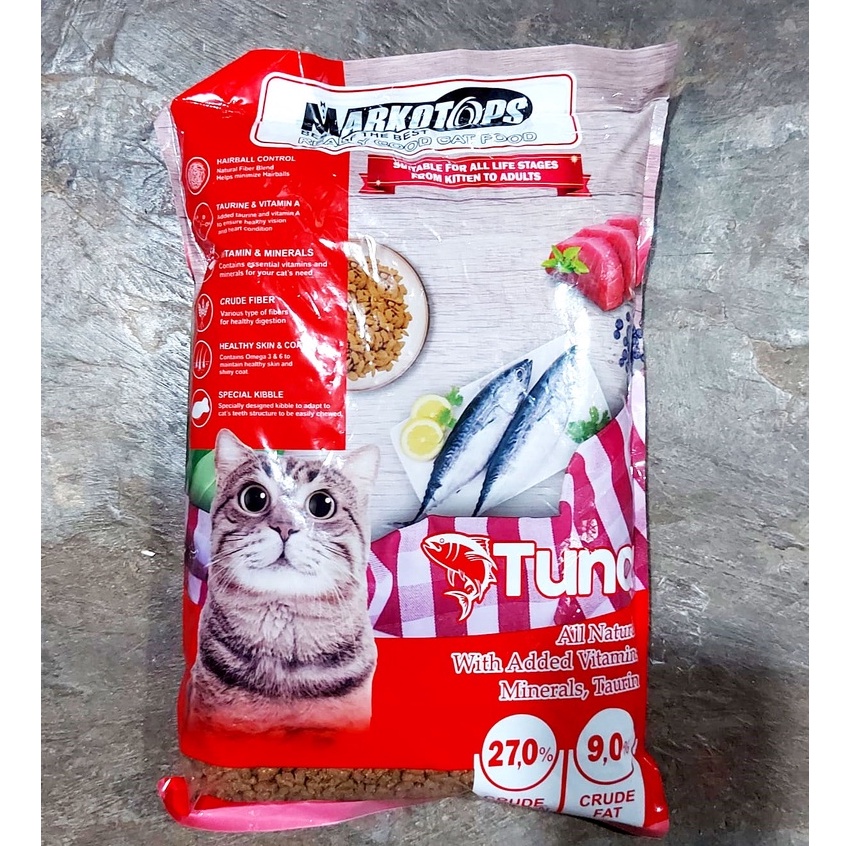 MAKANAN KUCING DRY FOOD MARKOTOPS 1 KG