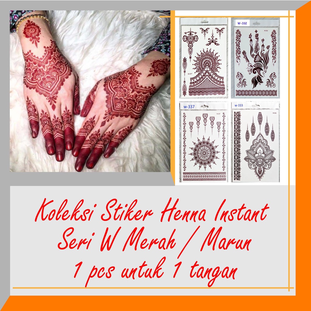 Henna tato pengantin instan / Stiker henna / White instan henna / Tato henna / Tatto henna pengantin