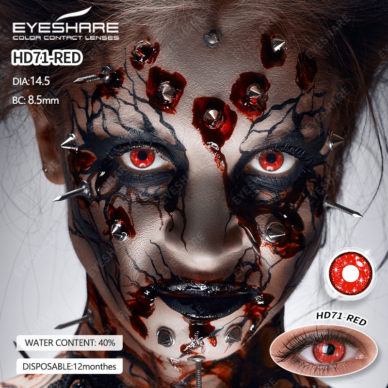 Softlens Demon Slayer Blade Lensa Kontak Nezuko cosplay Warna Soflens 14.5mm Softlen