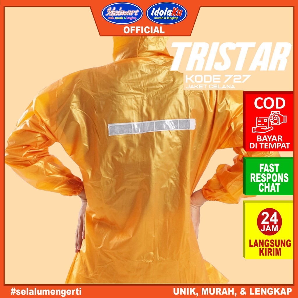 IDOLMART Plevia Jas Hujan Jaket Celana Remaja Tristar 727