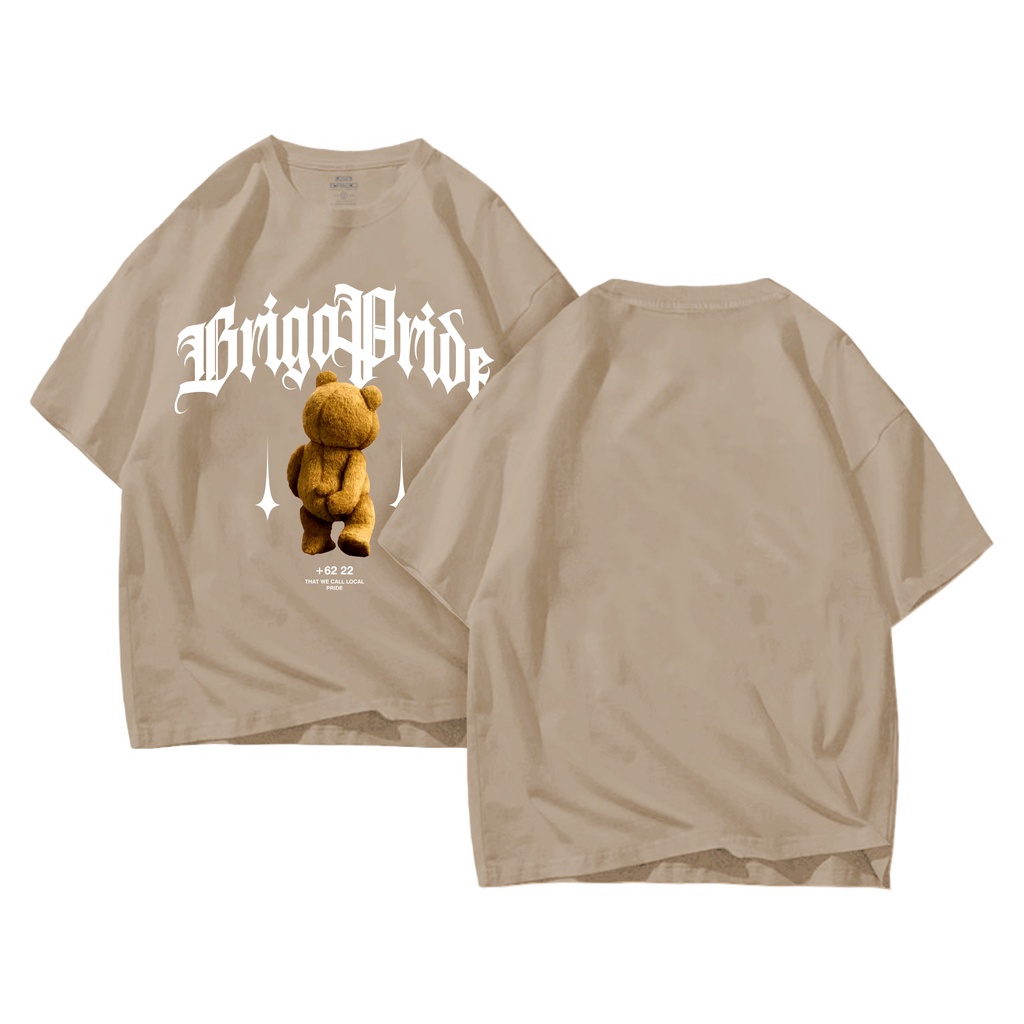 BRIGO Kaos Oversize Beruang PRIDE II Kaos Jumbo Size Pria &amp; Wanita II Kaos Oversize Print DTF