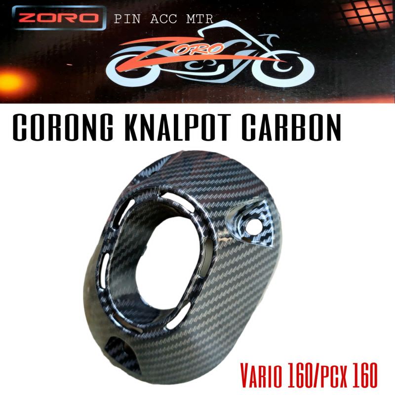 tutup cover variasi carbon Zoro...corong knapot Carbon ZORO PNP MTR vario160 new