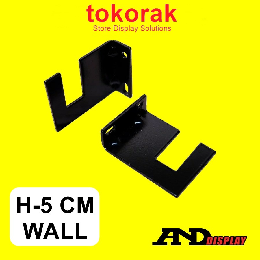 BRACKET H 5 CM WALL BRAKET RAM TEMBOK PIPA KOTAK SULING BAJU H5 5CM