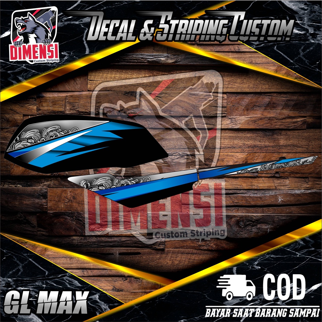 CUSTOM STRIPING VARIASI HONDA  GL PRO / GL MAX TEMA SIMPEL POLOS VARIASI BATIK 027