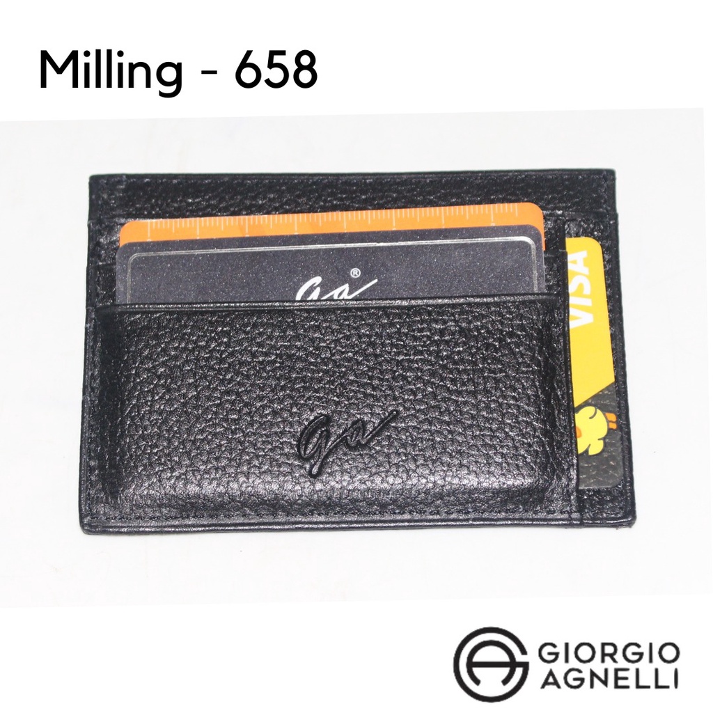 Giorgio Agnelli Card Holder  / Dompet Kartu Kulit Milling 658