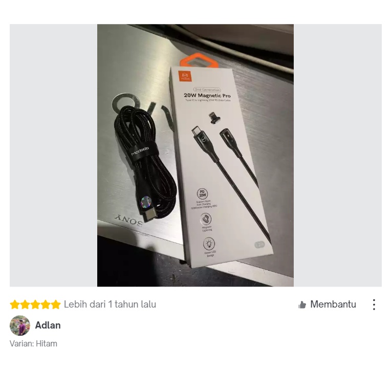 MCDODO CA-8850 Cable Magnetic Pro Type C to Lightning PD Fast 20W 1.2M