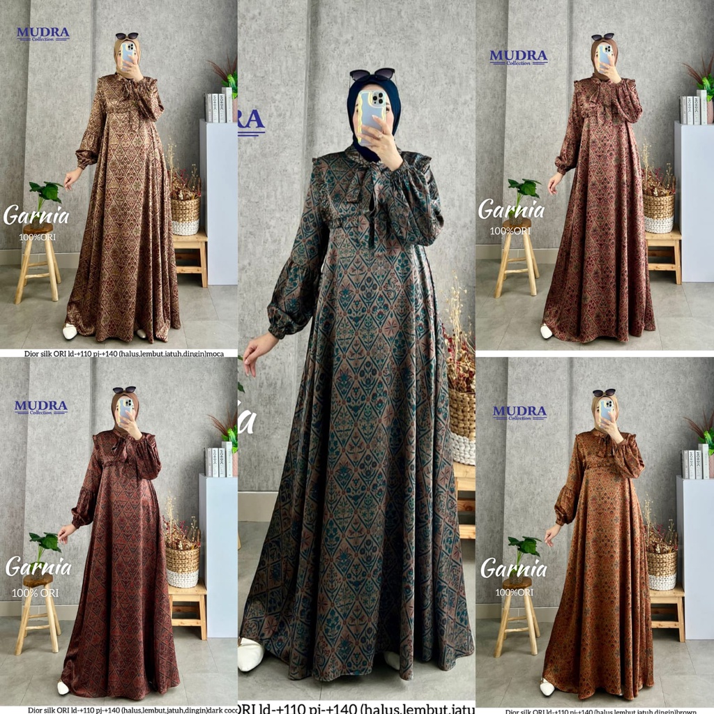 GARNIA DRESS GAMIS PESTA ORI BY MUDRA HIJAB