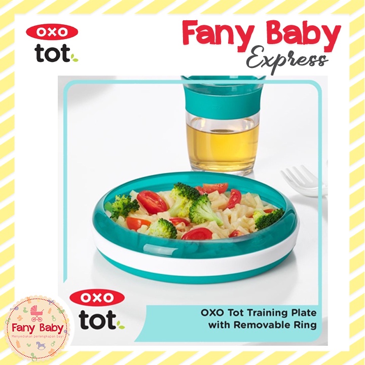 OXO TOT TRAINING PLATE WITH REMOVABLE RING