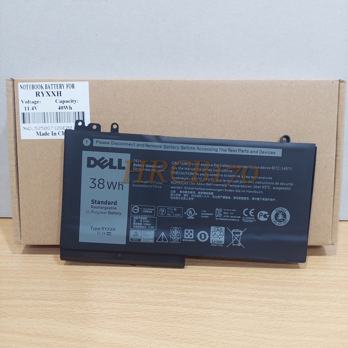 Baterai Batre Laptop Dell E5250 E5270 E5550 E5470 E5450 Series RYXXH -HRCB