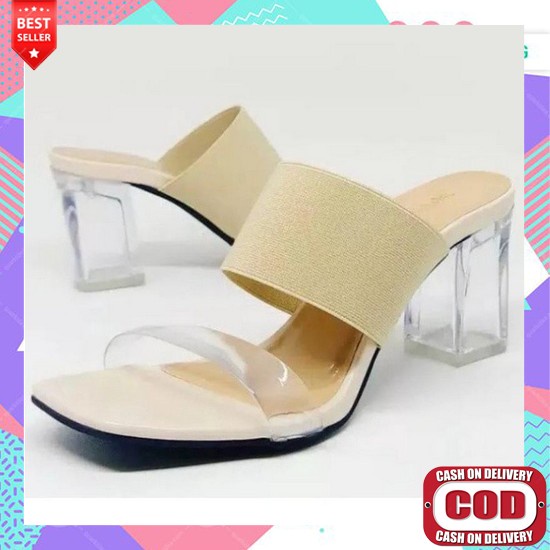 Sepatu Hak Heels Fashion Wanita Import Js 13 High Motif Glitter Sendal Sendal Wanita Kekinian Heels