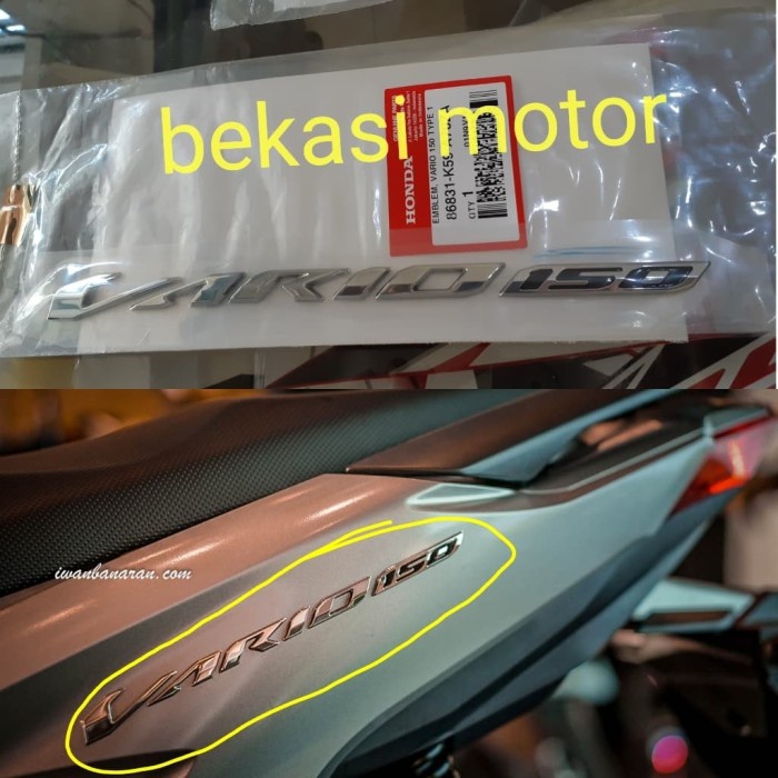 Logo Emblem Honda Vario 150 New Original 1Pcs