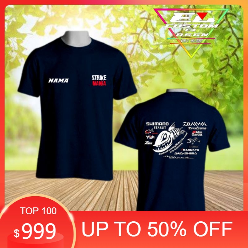 BAJU KAOS MANCING PREMIUM  BISA CUSTOM NAMA,LOGO,TULISAN  BAJU MANCING TERBARU