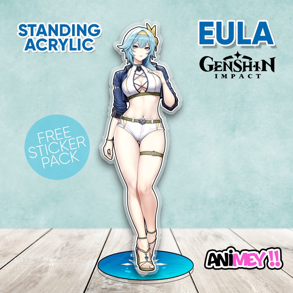 Standing Acrylic Eula Genshin Impact / Standee / Action Figure
