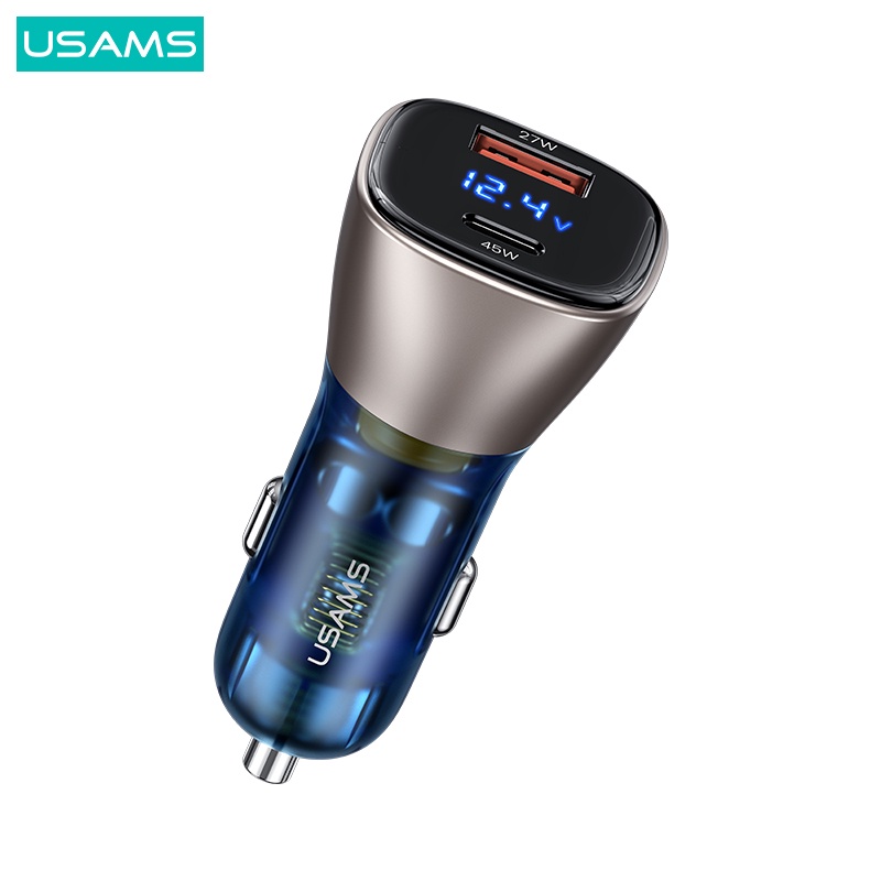 USAMS  Original CC155 Car Charger 72W Mobile Car Charger Mobile Fast Charging Type-C/ USB PD Quick Charger