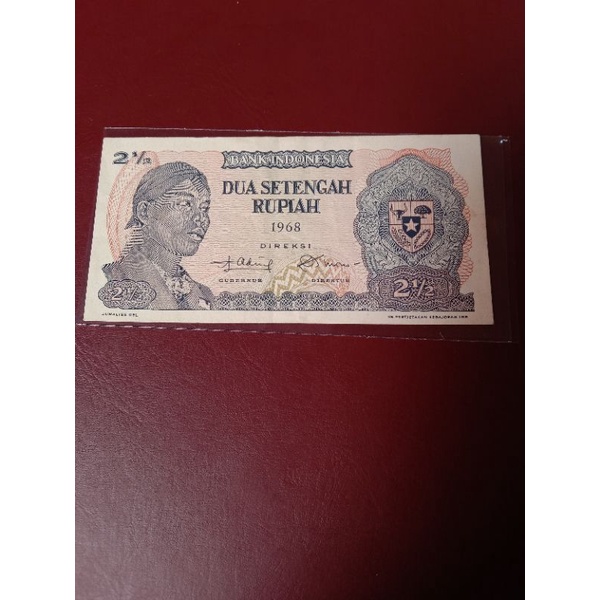 uang kuno dua stengah rupiah 2 1/2 sudirman tahun 1968
