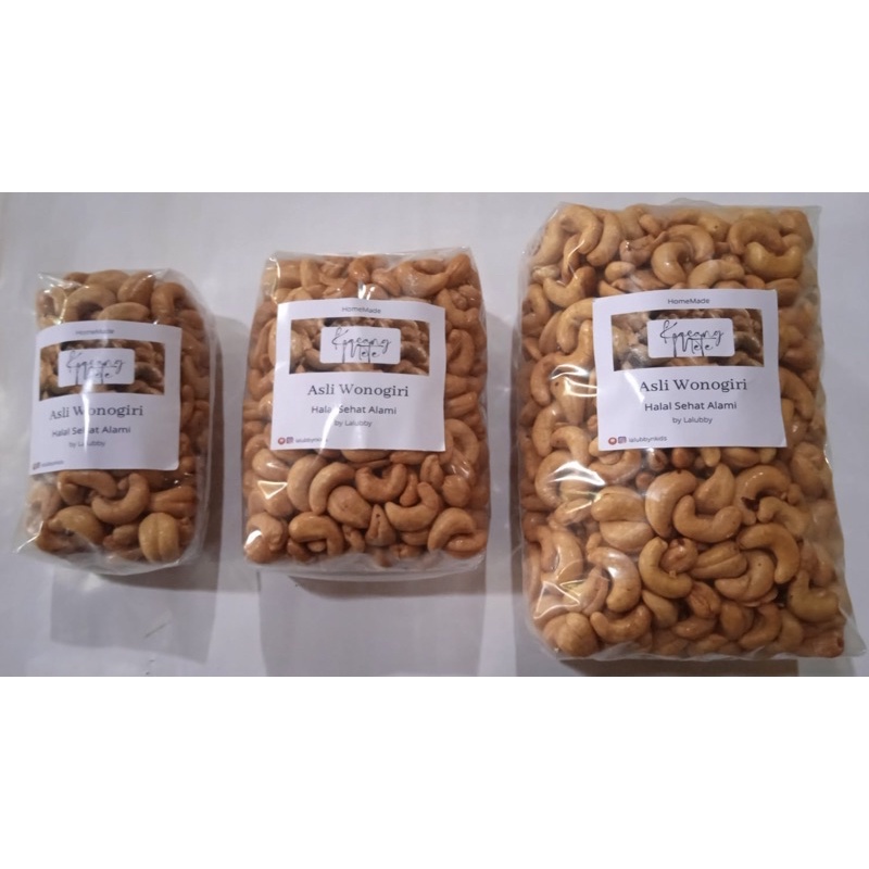 

kacang mete goreng asli wonogiri kemasan 500 g, kacang mete gurih, mete goreng, cashewnut, kacang mente
