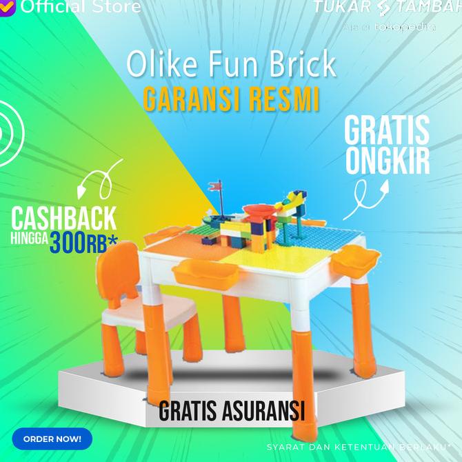 Olike Fun Bricks Table Meja Belajar Dan Meja Bermain Original
