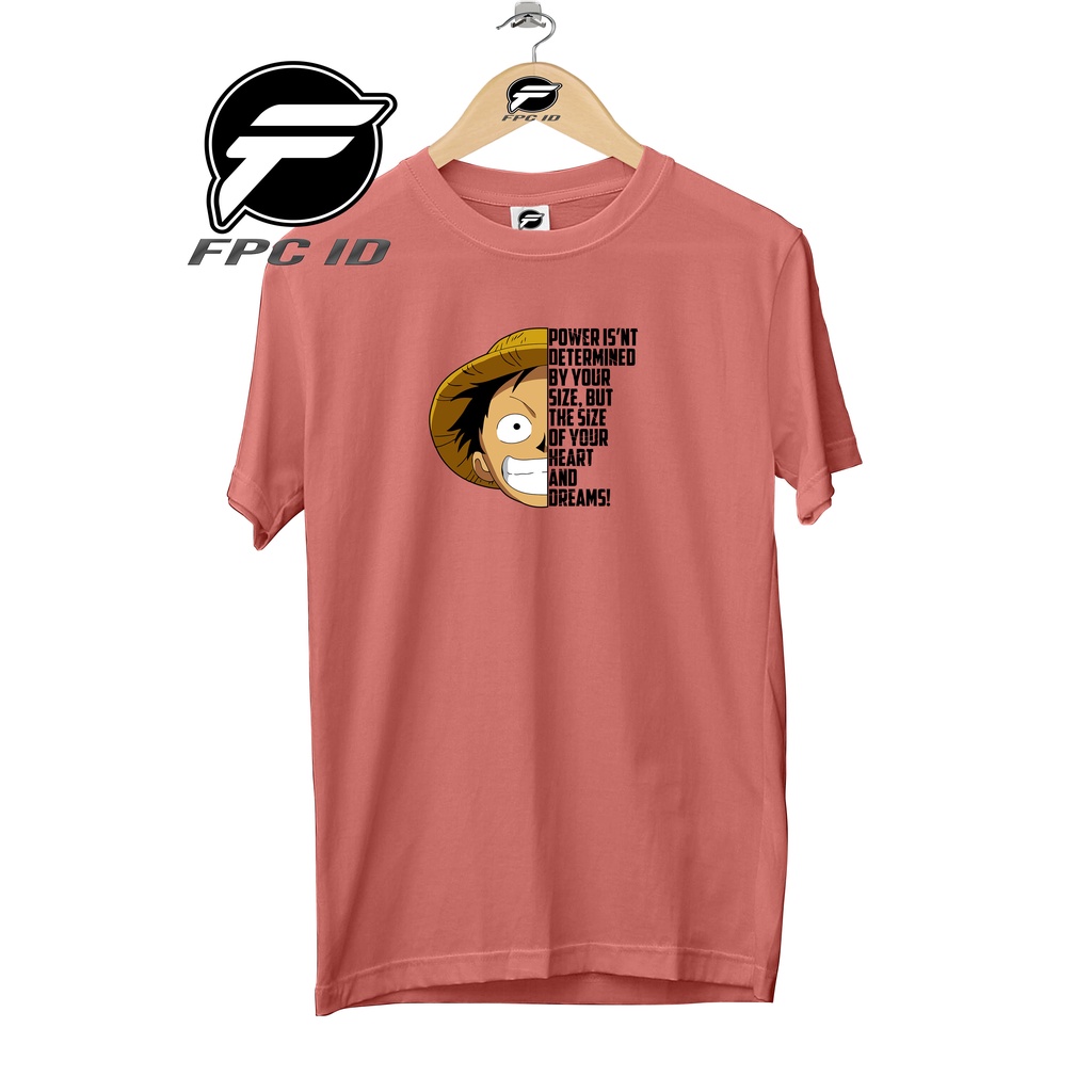 Kaos Anime One Piece Luffy Power Cotton Combed 30s Pakaian Distro Jumbo Pilihan Fpc Id