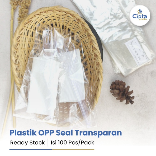 PLASTIK OPP LEM SEAL TRANSPARANT - PLASTIK SENDOK GARPU TISUE - PLASTIK KARTU UCAPAN - UKURAN 7X22 C