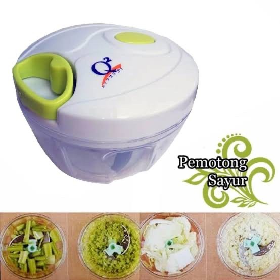 Mini Cutter Pencacah Onion Slicer Pemotong Bawang Serbaguna Penghalus Bumbu Q2 P 201 P201 P-201